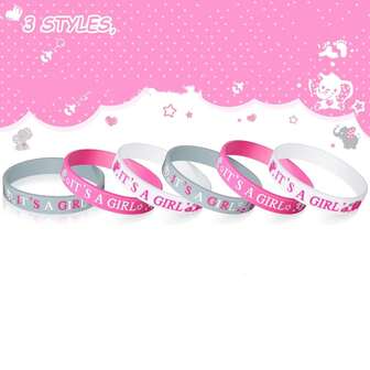 1-Piece Silicone Bracelet In Elephant Design, Suitable For Boys, Girls, And Infants – A Fun Party Item To Reveal The Gender Of The Newborn. This Silicone Gender-Revealing Bracelet Is The Perfect Gift For Baby Parties, Suitable For Both Boys And Girls.