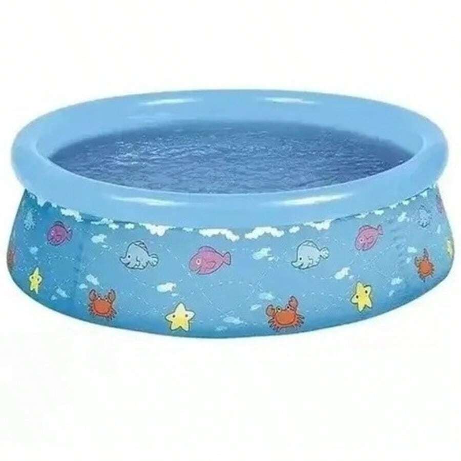 Piscina Infantil Inflavel Redonda 520 Litros - Azul - Visão 1