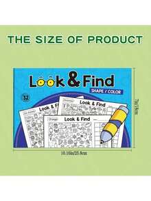 Children's Interactive Seek - And - Find Game Book - Enhance Brain With Sudoku Puzzles, Memory And Color Recognition. It's A Travel Puzzle Card For Both Home And School Use, With Durable Pages And Fun Challenges. Ideal As A Gift For Thanksgiving, Christmas And New Year.