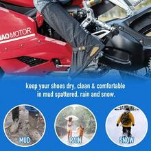 Cubrezapatos Impermeable, Cubierta del Zapato con Bandas Reflectantes para Hombres Mujeres, Protector de Zapatos Reutilizable para Motocicleta y Ciclismo con Suela Antideslizante - SG - Ver 7