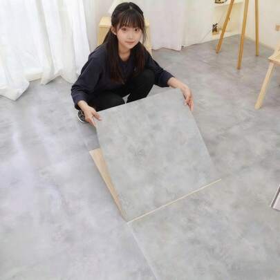 11/22pcs Faux Ceramic Tile Self-Adhesive Floor Stickers, Vinyl Flooring And Wall Renovation Decor, Easy To Install Peel And Stick, Suitable For Bedroom, Living Room, Kitchen, Bathroom And Other Home DIY Decoration