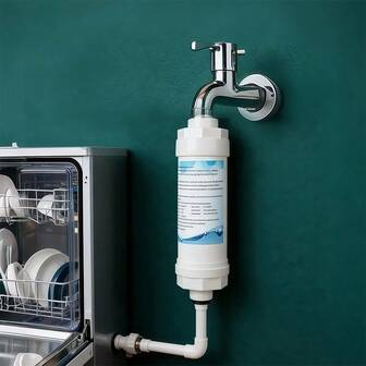 Faucet Water Filter System - Faucet Mounted Filter With Replaceable Cartridge, Easy Installation, No Electricity Required, Plastic Bottle Container Type, Suitable For Kitchen Water Purification