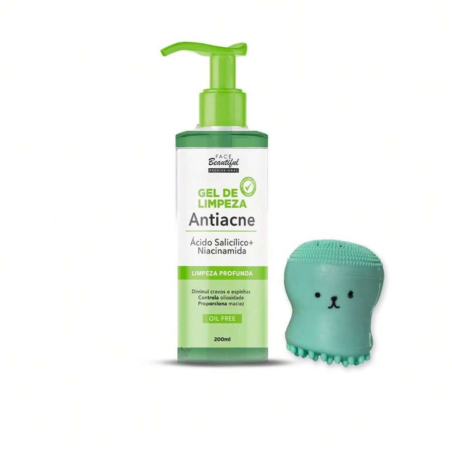 Youse.Me Face Beautiful Anti-Acne Cleansing Gel Kit With Octopus Brush 200ml - 抗痘潔面啫咖哩套裝(含章魚刷) - 查看 1