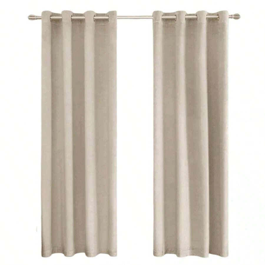 Beaded Door Curtains - Beige - View 1