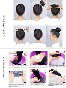 Synthetic Hair Bun Woman Straight Updo Hair Tie Elastic Rubber Band Chignon Hairpiece Extensions Hair Bands Natural Hairpiece Fo - Multicolor - View 10