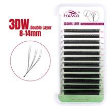 FADVAN 12 Rows 3D/4D/5D W Lashes Double Layer W Shape Lash 0.07 D 8-15mm&Mix Premade 6D/8D/10D W Fan Lash Extensions Natural Soft Black/Brown W Style Lashes Faux Mink Individual Lashes , Lash Tech Supplies - D - View 11