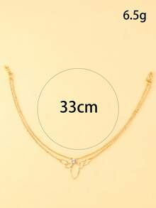Fashionable Women's Sexy Multi-Layer Back Chain, European And American Style New Bride Crystal Body Chain - Gold - View 3