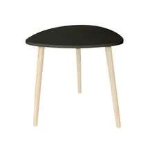 ZYLX SHOPPING - Mesita auxiliar de madera Moblekit 38,5*38,5*39 cm | Diseño moderno y versátil en blanco o negro - Negro - Ver 2