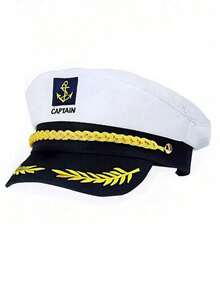 Women's Hat Combo, Costume Accessories Set, Cosplay Props - Navy Cap, Sailor Hat, Scarf Combo, Party Supplies