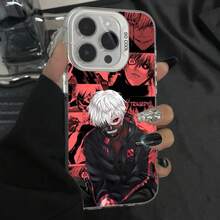 T-Tokyo G-Ghoul Red Spider Lily Phone Case For IPhone 16,15,14,13,12,11,Pro,Max,Plus,Mini,XS Anti Fall Gray Silver Matte Bumper.Halloween Accessories. - 混合顏色1 - 查看 8