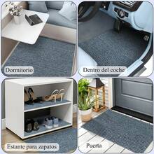 ZCAXGBH Tapete para Silla de Oficina, 120 * 150cm Tapete para Silla de Escritorio, Silencioso, Antideslizante, Resistente A ArañAzos,Tapete Rectangular Antideslizante para Silla Rodante de Suelo Duro - gris - Ver 4