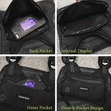1pc Man Chest Rig Bag Fashion Travel Storage Chest Bag For Men Sport Running Vest Bag Waist Bag Student Mobile Phone Pocket Backpack Gifts - Black - View 2