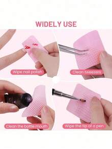 1000 piezas/400 piezas/200 piezas Toallitas limpiadoras de esmalte de uñas de gel, limpiador de manicura, toallitas sin pelusa, almohadillas de papel, herramientas de maquillaje al por mayor, suministros para uñas, herramientas para uñas, herramientas de arte de uñas, de vuelta a la escuela, uñas, herramientas para uñas postizas