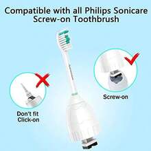 Replacement Toothbrush Heads For  Sonicare E-Series (6 Pack With Caps) - 白色-6 計數 - 查看 3