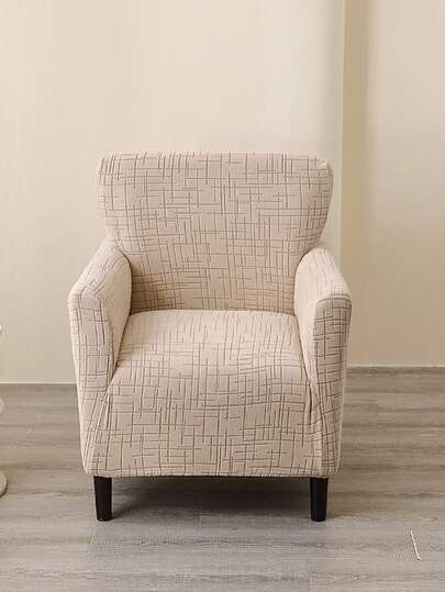 1件装提花俱乐部浴缸沙发套弹力单人扶手椅套弹力氨纶椅套，适用于吧台、客厅