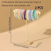 1pc Solid Wood Bracelet Display Rack, Headband, Hair Loop Accessories, Hanging Rack, Bracelet Display Props, Live Streaming Stall Rack, Multiple Models To Choose From Gifts For Women Back To School - Wood Color - View 14