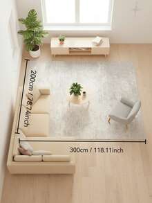 1PC Machine Washable Large - Size Modern Light Beige Textured Pattern Area Mat Rug Indoor Living Room Dining Room Decorative Rug With Stylish Light Beige Textured Pattern Design Durable Easy Clean Floor Mat For Home Decoration Kitchen Rug