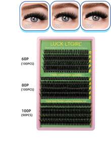 Bộ 300 sợi mi giả dạng chùm, 3 kiểu, cong chữ C, kèm nhíp gỡ mi, mi giả 3D màu tự nhiên 10-16mm, siêu mềm mại và nhẹ, làm thủ công, phù hợp cho sử dụng hàng ngày, hẹn hò, tiệc tùng, đám cưới, chụp ảnh và nghệ thuật nối mi theo yêu cầu. - màu đen - Xem 13