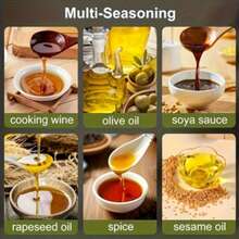 2 In 1 Oil Dispenser, Portable Oil Pour Bottle, Olive Oil Sprayer And Oil Dispenser For Cooking, Grilling, Salad -, Great For Kitchen Use, Kitchen Oil Dispenser - màu nâu - Xem 4