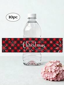 Custom Photo Water Bottle Label-38 Styles,10pcs Personalized Celebration Tags,Personalized DIY Bottle Water Waist Seal Stickers,Personalized Water Bottle Labels For Wedding, Birthday, Baptism , Wedding Thank You Stickers,Christmas Water Bottle Labels Waterproof - Christmas Party Decoration - Holiday Party Decor,For Housewarming,Chic Design - Multicolor - View 35