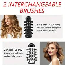 2-In-1 Rotating Hot Air Brush Styler And Hair Dryer - Multi-Functional Hair Dryer, Curling Iron And Straightener For Salon-Quality Results At Home - One Step To Vibrant, Stylish Curls And Smooth Hair - 紫色 - 查看 6