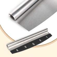 14" Professional Stainless Steel Pizza Cutter Rocker - Ultra Sharp Pizza Knife With Ergonomic Handle For Cutting Pizzas, Pastries, And More | Commercial Grade Kitchen Tool - 1pcs - View 6
