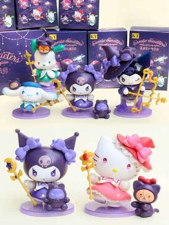  Sanrio Starry Night Party Mage Series Kulomi Meileti Yugui Dog Dog Handmade Ornament Blind Box, Blind Box, Car Birthday Decorations, Collected Gifts, Blind Box, Cute Desktop Decoration Gift Doll