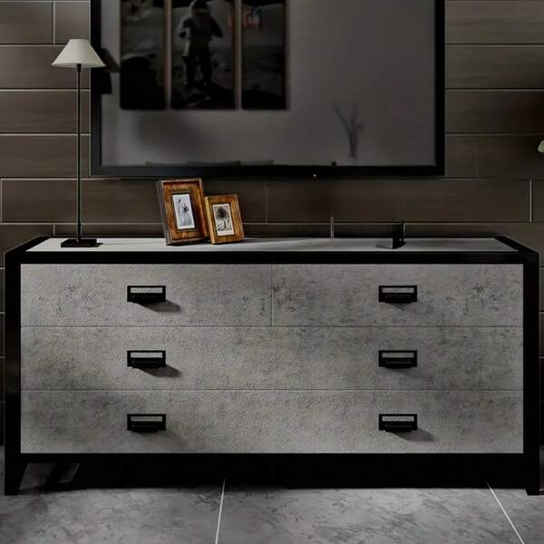 A Roll Of Wallpaper With A Light Gray Cement Pattern. It Is Durable, Glue-Free, Easy To Install And Remove, Suitable For Renovating The Walls Of Bedrooms And Living Rooms, And Embodies Modern Aesthetics.