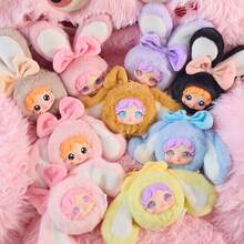 Caja ciega de peluche de conejo lindo, con estilos diversos, adecuado como regalo de cumpleaños, regalo sorpresa, Día de San Valentín, regalo universal para fiestas, material ABS (duro) en la cara interior, sin relleno