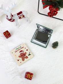 1pc Christmas Series High Definition Makeup Mirror, Pocket Mirror With Christmas Tree, Santa Claus, Gingerbread Man, Snowflake Designs, Great Gift For Girls, Portable For Travel,Cheap,Stocking Stuffers,Makeup,Makeup Tools,Cheap Stuff,Gifts,Gifts For Women,Christmas Gifts