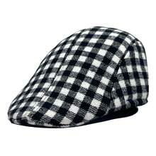Hahnentritt-Baskenmütze Frühling und Herbst Britische Retro Vorwärtskappe Koreanische Mode Vielseitige Sonnenschutz-Visierkappe