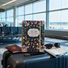 Floral Pattern 3-Year Planner 2026-2028, Thick Paged Agenda With Gratitude Diary & Goal Tracking Journal - màu đen - Xem 3