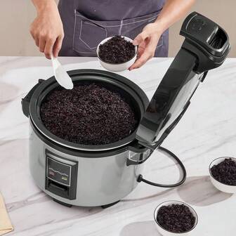 Commercial Rice Cooker, 60-Cup Rice Cooker, 13 Liter Large Rice Cooker And Warmer With Nonstick Inner Pot, Fast Cooking And 12-Hour Keep Warm, With Rice Cup And Paddle, For Restaurant