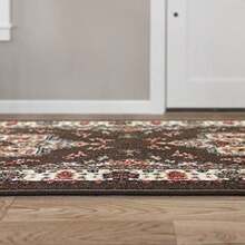 Antep Rugs Alfombras Oriental - Alfombras tradicionales antideslizantes de 2 x 4 pulgadas (antideslizantes) de perfil bajo con respaldo de goma para cocina (verde, 2 pies 3 pulgadas x 4 pies)(2' x 7' Marrón) - Tipo 10 - Ver 7
