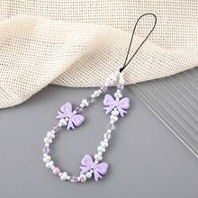 Dây đeo điện thoại kiểu nơ đính hạt Yilian INS, quà tặng bạn thân dễ thương, chống thất lạc, chống rơi cho nữ, tương thích với Android và hầu hết các điện thoại thông minh, quà tặng cho mẹ, gia đình, bạn bè, trẻ em, sinh nhật, ngày lễ. - K3178 mặt dây điện thoại hình trái tim 3 cánh, màu tím - Xem 3
