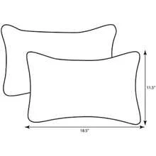 Pillow Perfect - Almohada Floral para Interiores y Exteriores, Relleno de Felpa, Resistente a la Intemperie y a la decoloración, , 11.5 x 18.5 Pulgadas, Color café/Verde, 2 Unidades(Plena floración) - Tipo 4 - Ver 6