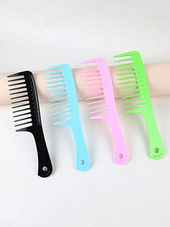 5 Stücke professioneller Kamm-Set mit breiten Zähnen - Salon-Qualität Peeling-Kamm geeignet für lockiges, nasses und dickes Haar, antistatisch und zur Kontrolle von Locken, Stylingtool mit Reiseetui, ein Muss für die Haarpflege von Männern und Frauen in europäischen Salons, Zuhause und im Urlaub