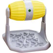 Adjustable Port Dog Puzzle Feeder Rolling Treat Dispenser Interactive Slip-Resistant Base Mental Stimulations Feeding Toy For Pet Slow Feeder Puzzle Toy - 黃色 - 查看 6