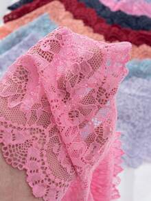 12pcs/Pack Women's Fashionable V-Waist Lace Sexy Underwear