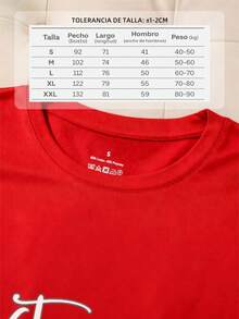 Camiseta para Mujer con Frase Motivacional Stronger Estampado Gráfico Manga Corta Casual, Playeras Con Frases Para Mujer Cotton Gym Casual, Playeras mujer de frase Stronger con corazón rojo,Camiseta De Mujer Manga Corta Casual Con Estampado,Cuello Redondo,Y2k,Coco Moda,Tops De Mujeres,Es un gran regalo para la familia, los amigos, los novios y las novias - Rojo - Ver 3