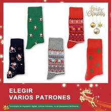 ¡Recomendado5 Pares Calcetines Navideños, Calcetines Lana de Invierno Gruesos Divertidos Suaves, Multicolores Calcetines Térmicos de Invierno, Cálidos Calcetines de Invierno para Mujer y Hombre, Regalo de Navidad¡Top de Temporada - 1 - Ver 4