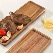 1/2/3 Stücke Akazien Holz Serviertablett, Frühstückstablett, Ess-/Küchentablett, Obstschale, Kaffeetablett, Teeschale, Snacktablett, Dekorationsstück für Wohnzimmer, geeignet für Hotels, Restaurants, Zuhause, Partys, Thanksgiving, Weihnachten, Neujahr, Mehrzwecktablett für den Außenbereich