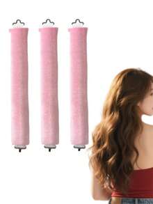 3/5/8 piezas Rizadores de cabello sin calor de satén, rizadores de cabello y tenacillas rizadoras, hechos de goma de alta elasticidad suave, rizadores de cabello sin calor - Multicolor - Ver 20