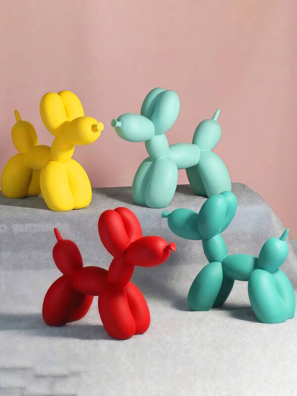 Creative Balloon Dog Sculpture Modern Home Decor Fashion Animal Art Jewelry Collection Figurine Bedroom Living Room Office Desktop Resin Decoration