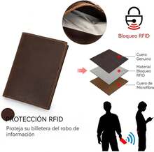 Hiram Cartera de cuero para pasaporte con RFID, porta pasaporte de viaje familiar monedero pasaporte funda para tarjetas protector de pasaporte con ranuras para tarjetas, recis y lígrafo - Oro rosa - Ver 5