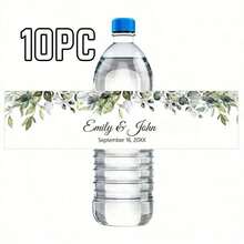 Custom Photo Water Bottle Label-38 Styles,10pcs Personalized Celebration Tags,Personalized DIY Bottle Water Waist Seal Stickers,Personalized Water Bottle Labels For Wedding, Birthday, Baptism , Wedding Thank You Stickers,Christmas Water Bottle Labels Waterproof - Christmas Party Decoration - Holiday Party Decor,For Housewarming,Chic Design - Multicolor - View 27
