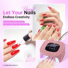 48W UV Light For Nails,Mini UV LED Nail Lamp With 3 Timer Settings, Auto Sensor, Fast Curing For Gel Nails,Nail Dryer Sparkly Gel Nail LCD Display Home Use DIY - Xem 4