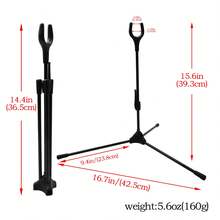 1pc Outdoor Archery Accessory, Recurve Bow Stand, Foldable Bow Holder, Archery Range Competition Traditional Hunting Stainless Steel Aluminum Alloy Support Rack