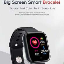 Smartwatch D20S Y68 display de 1.44" con correa de silicona color negro - Negro - Ver 5