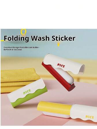 Portable Foldable Lint Remover | Washable & Reusable | Travel Essential | Easily Removes Pet Hair And Dust